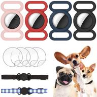 bloce case compatible airtag dog collar holder with hd screen protector logo