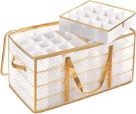 🎄 songmics holiday ornament storage box, holds 128 christmas ornaments, storage container with dividers for christmas decorations, semi-transparent & golden urfb029a01 logo