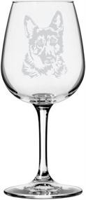 img 1 attached to 🍷 Etched All-Purpose 12.75oz Libbey Wine Glass with German Shepherd Dog Design