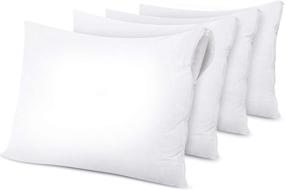 img 4 attached to 🛏️ Utopia Bedding Queen Size 20 x 28 Inches Waterproof Zippered Pillow Encasement - Jersey Pillow Protectors, Pack of 4 - White