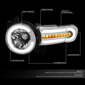 img 3 attached to Фары Chrome с LED DRL и последовательным сигналом поворота, замена для Toyota FJ Cruiser 2007-2014 от DNA Motoring