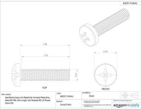 img 1 attached to 🔩 High-Quality Machine Phillips Threaded M8 1.25 Threads for Various Applications