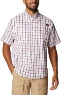 columbia men's pfg super tamiami short sleeve shirt with upf 40 sun protection and moisture-wicking fabric логотип