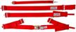 g-force 6100rd red 5-point pull-up latch and link individual shoulder harness set logo