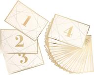 🔺 enhance your event with darice david tutera modern geometric gold foil table number cards – 25 piece set logo