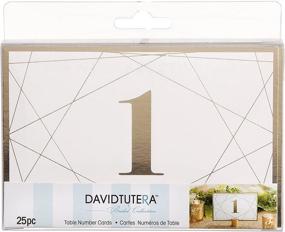 img 3 attached to 🔺 Enhance Your Event with Darice David Tutera Modern Geometric Gold Foil Table Number Cards – 25 Piece Set