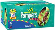 👶 pampers baby dry diapers size 4 review: 126-count pack for happy & dry babies logo