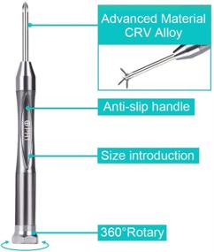 img 3 attached to 🔧 Набор маленьких магнитных отверток Precision CRV - Миниатюрная отвертка для плоскогубцев, и микроголовка Phillips для очков, часов, электроники, ремонта компьютеров - Крутые гаджеты в подарок для мужчин.