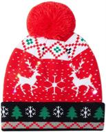 🎄 colorful reindeer boys' accessories and hats & caps by goodstoworld - perfect for christmas flashing logo