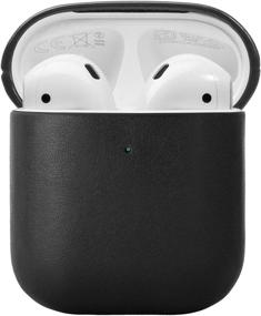 img 3 attached to 👜 Ручная изготовленный подлинный итальянский кожаный чехол для AirPods - Полностью обтянутый чехол от Native Union - Поддерживает беспроводные зарядки - Совместим с AirPods Gen 1 и Gen 2 (Черный)