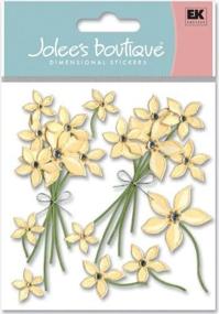 img 1 attached to Enhance Your Crafts with Jolee's Boutique SPJB227 3D 🌸 Cream Floral Sticker - A Beautiful Addition to Any Project