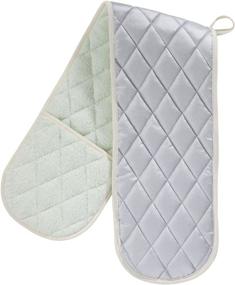 img 2 attached to Laminet 2-Pocket Xtra Long Double Oven 🥬 Mitt Pot Holder - Heat Resistant, Celery Green