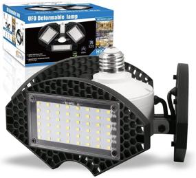 img 4 attached to 💡 High-Performance 100W Deformable LED Garage Lights - 12500 LM CRI 80, with 3 Adjustable Panels and No Motion Activation