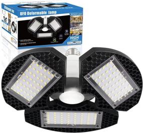 img 3 attached to 💡 High-Performance 100W Deformable LED Garage Lights - 12500 LM CRI 80, with 3 Adjustable Panels and No Motion Activation