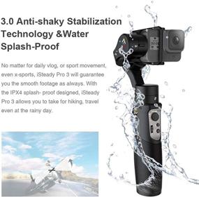 img 2 attached to Hohem iSteady Pro 3: 3-Axis Action Camera Gimbal 📸 Stabilizer, GoPro/Sony/YI Compatible, WiFi Connection, Splash-Proof - Buy Now with Tripod