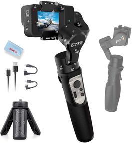 img 4 attached to Hohem iSteady Pro 3: 3-Axis Action Camera Gimbal 📸 Stabilizer, GoPro/Sony/YI Compatible, WiFi Connection, Splash-Proof - Buy Now with Tripod