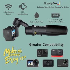 img 3 attached to Hohem iSteady Pro 3: 3-Axis Action Camera Gimbal 📸 Stabilizer, GoPro/Sony/YI Compatible, WiFi Connection, Splash-Proof - Buy Now with Tripod