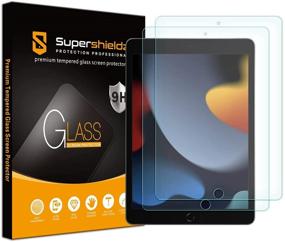 img 4 attached to 📱 Supershieldz Tempered Glass Screen Protector for Apple New iPad 10.2 inch (9th/8th/7th Generation, 2021/2020/2019) - Anti Scratch, Bubble Free (2 Pack)