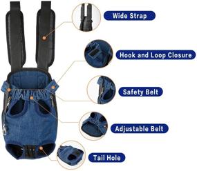 img 2 attached to 🐾 Dhohoo Fenley Pet Carrier Backpack - Small Dogs and Cats Puppy Legs Out Front-Facing Carrier with Adjustable Padded Strap - Hands-Free for Outdoor Walking, Hiking, Bike Riding, and Motorcycle Travel