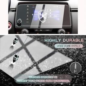 img 1 attached to 🚗 High Definition Tempered Glass Car Navigation Screen Protector for 2018-2021 CRV CR-V EX EX-L Touring, Clear, Scratch-Resistant (7-Inch)