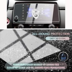 img 3 attached to 🚗 High Definition Tempered Glass Car Navigation Screen Protector for 2018-2021 CRV CR-V EX EX-L Touring, Clear, Scratch-Resistant (7-Inch)