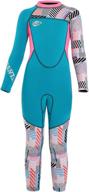 👙 jeleuon little kids girls boys uv protection swimsuits – 2.5mm neoprene wetsuit with long sleeves for enhanced warmth and diving comfort logo