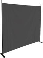 🔒 6 ft portable flat leg gray single divider partition - enhance privacy in office, classroom, and dorm rooms with fireproof non-see through fabric logo