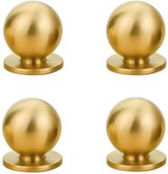 ✨🔑 rzdeal 4pcs 19mm diameter round solid brass small handles - antique cabinet drawer pulls - modern minimalist knobs (gold) logo