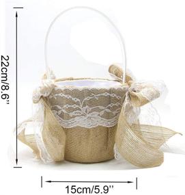 img 1 attached to 🌸 Exquisite ODDIER Flower Girl Basket and Ring Bearer Pillow: Perfect for Unforgettable Weddings