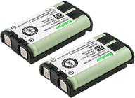 🔋 2-pack cordless phone battery for panasonic hhr-p104 hhr-p104a type 29 and more - compatible with panasonic kx-fg6550 kx-fpg391 kx-tg2388b kx-tg2396 and others logo