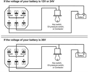 img 3 attached to 🔋 48V Гольф-карт метр - Акуто индикатор батареи, цифровой ЖК-дисплей монитор ёмкости аккумулятора, тестеры и старейшина времени для 12V/24V/36V/48V/72V гольф-карт аккумуляторов.