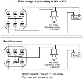 img 2 attached to 🔋 48V Гольф-карт метр - Акуто индикатор батареи, цифровой ЖК-дисплей монитор ёмкости аккумулятора, тестеры и старейшина времени для 12V/24V/36V/48V/72V гольф-карт аккумуляторов.