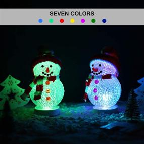 img 3 attached to Mobestech 2pcs Snowman USB Christmas Lights | USB Charging Night Light for Living Room & Nursery Room | Christmas Decoration