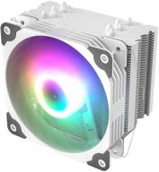 🌬️ vetroo v5 white cpu air cooler: 5 heat pipes, 120mm pwm processor fan, 150w tdp - intel lga 1200 115x / amd ryzen am4 compatible - addressable rgb lights sync logo