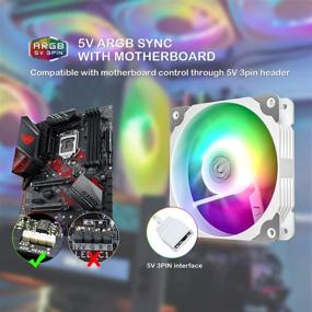 img 1 attached to 🌬️ Vetroo V5 White CPU Air Cooler: 5 Heat Pipes, 120mm PWM Processor Fan, 150W TDP - Intel LGA 1200 115X / AMD Ryzen AM4 Compatible - Addressable RGB Lights Sync