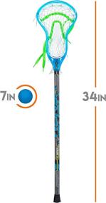 img 2 attached to Franklin Sports Kids Mini Lacrosse Stick + Ball Set - Venom Youth Plastic Lacrosse Stick for Beginners - Blue - Ideal for Kids + Toddlers