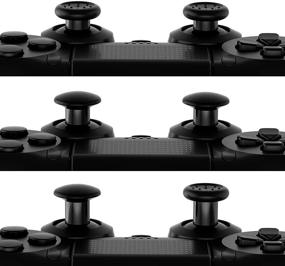img 1 attached to 🎮 eXtremeRate ThumbsGear Adjustable Ergonomic Thumbstick for PS5 Controller, Compatible with All PS4 Controller Models - 3 Heights, Domed and Concave Grips, Black