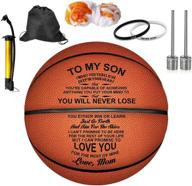 🏀 kwood customized basketballs: personalized indoor/outdoor game leather basketball for men - engraved best gift for son from mom and dad logo