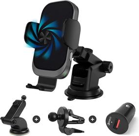 img 4 attached to 📱 KMMOTORS Cooling Fan Charger Phone Mount: 15W Fast Qi Wireless Charging Universal Holder for iPhone and Samsung Galaxy