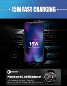 img 2 attached to 📱 KMMOTORS Cooling Fan Charger Phone Mount: 15W Fast Qi Wireless Charging Universal Holder for iPhone and Samsung Galaxy