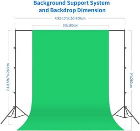 img 3 attached to 📸 Улучшенная система фоновой поддержки 2.6M x 3M/8.5ft x 10ft с набором постоянного освещения 800W 5500K в виде зонтиков и софтбоксов для оптимального фотостудии, портретной и видеосъемки