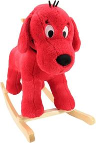 img 4 attached to 🐶 Animal Adventure Real Wood Rocker for Kids Age 3+: Clifford Plush Ride-On