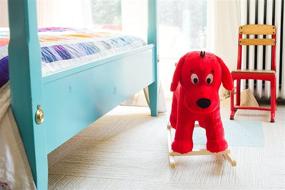 img 1 attached to 🐶 Animal Adventure Real Wood Rocker for Kids Age 3+: Clifford Plush Ride-On