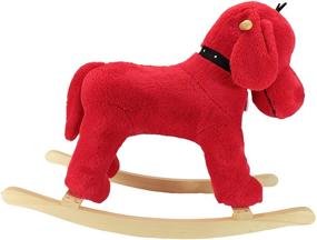 img 3 attached to 🐶 Animal Adventure Real Wood Rocker for Kids Age 3+: Clifford Plush Ride-On