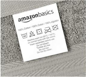 img 1 attached to 🚿 Fade-Resistant Gray Cotton Washcloth - 12-Pack by Amazon Basics