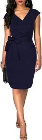 img 3 attached to TuoGo Bodycon Knee Length Cocktail 8002 Navy