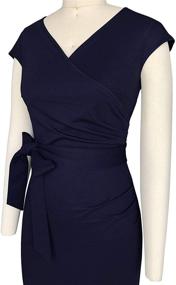 img 2 attached to TuoGo Bodycon Knee Length Cocktail 8002 Navy