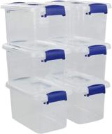 📦 ponpong 5.5 quart plastic storage boxes bins containers with lids and handles, pack of 6 logo