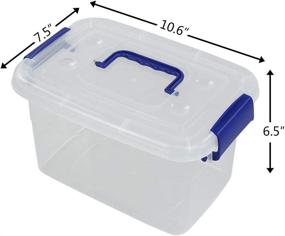 img 3 attached to 📦 Ponpong 5.5 Quart Plastic Storage Boxes Bins Containers with Lids and Handles, Pack of 6