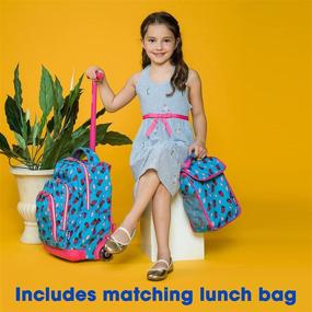 img 3 attached to 🎒 J World New York Kids' Lollipop Rolling Backpack & Lunch Bag Set: Fun Aniphabet Design for the Perfect School Combo in One Size